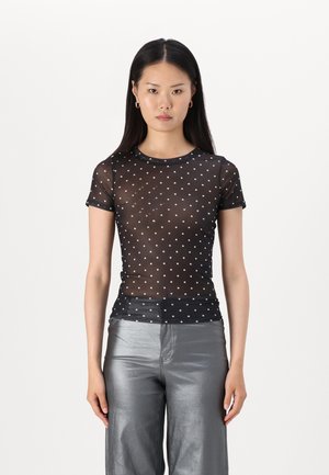 JJXX, JXBLAKE MESH TOP - Tricou cu imprimeu - black