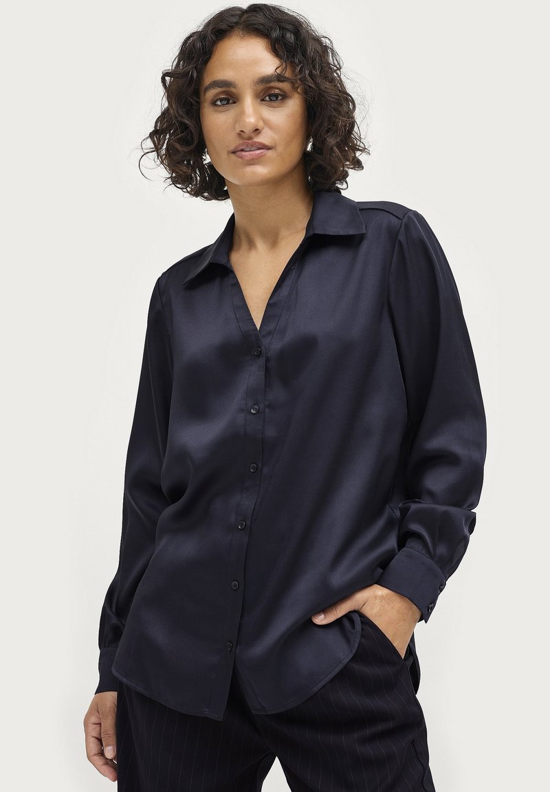 Ellos Collection Button-down blouse - blau/blue - Zalando.de