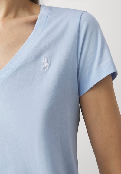 Polo Ralph Lauren COTTON JERSEY V-NECK T-SHIRT - Pamata T-krekls - office blue