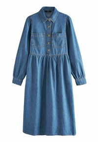 Next SMOCK MIDI  - Farkkumekko - mid blue denim
