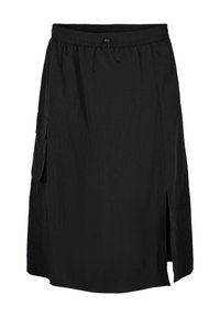 Zizzi MIDI MIT SCHLITZ UND-TASCHE - sukňa v tvare A - black