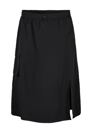 Zizzi MIDI MIT SCHLITZ UND-TASCHE - A-linjainen hame - black