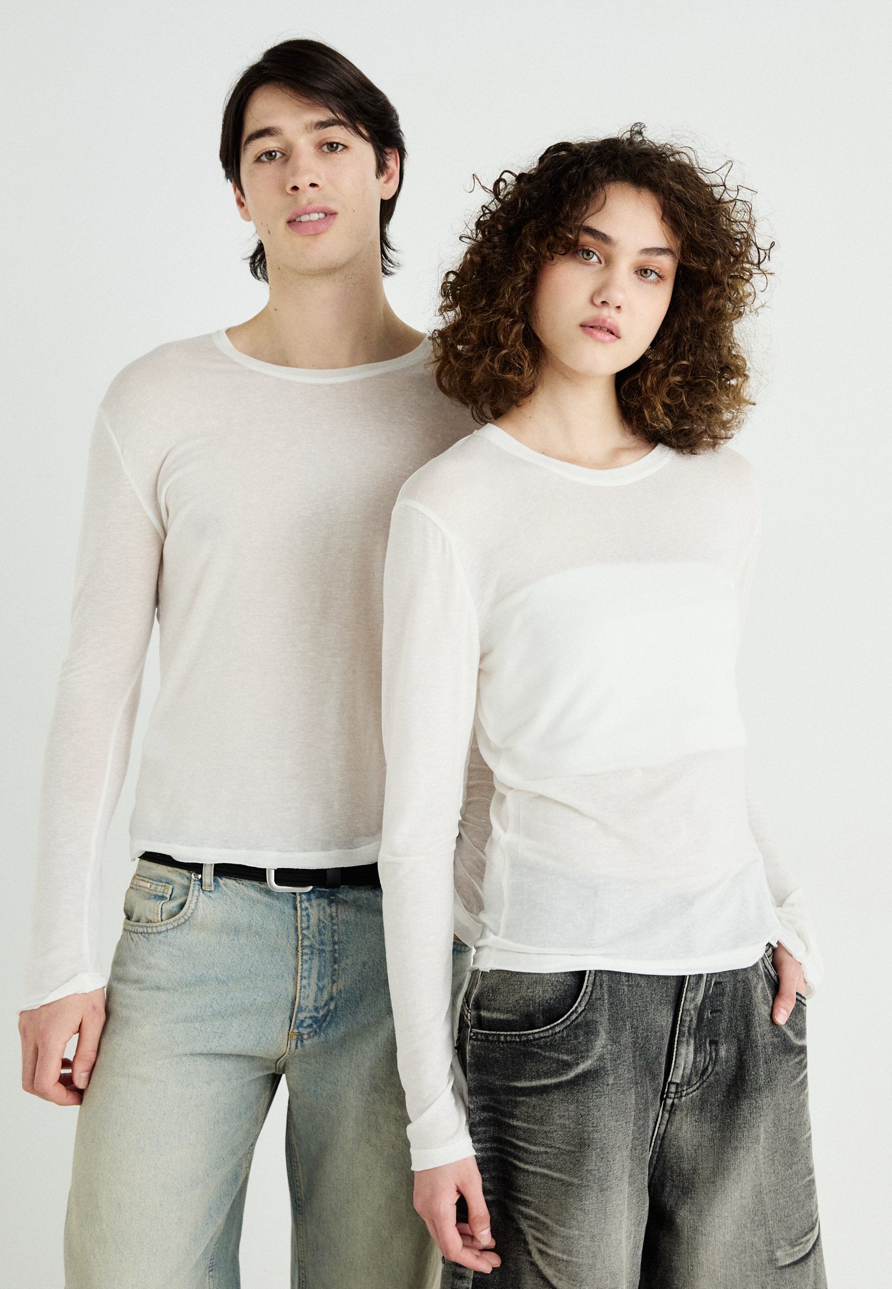 トップス Jeded London White Waffle Henley Tee Oatmeal Haze Henley | Jaded London | Clothing