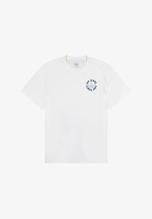 Lee SHORT SLEEVE ELEVATED LOGO REGULAR FIT - T-shirt print - ecru