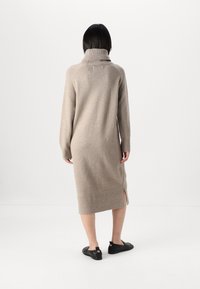 GANT DETAIL ROLLNECK DRESS - Abito in maglia - warm grey