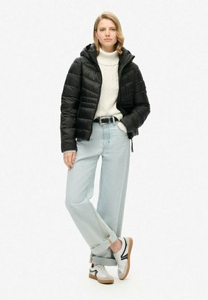 HOODED FUJI QUILTED PADDED - Winter jacket - black