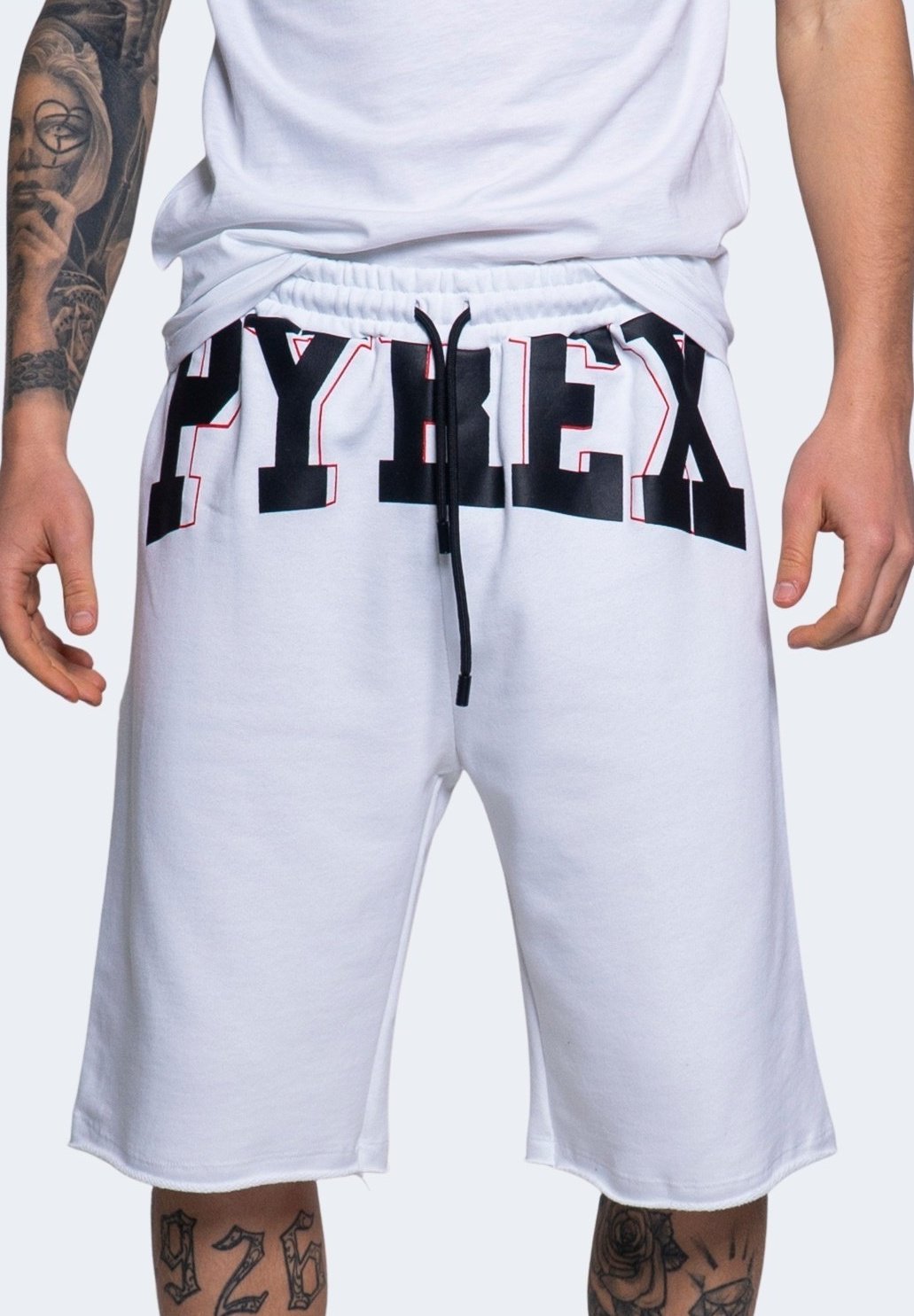 Pyrex LOGO FRONTALE - Pantaloni sportivi - white/bianco - Zalando.it