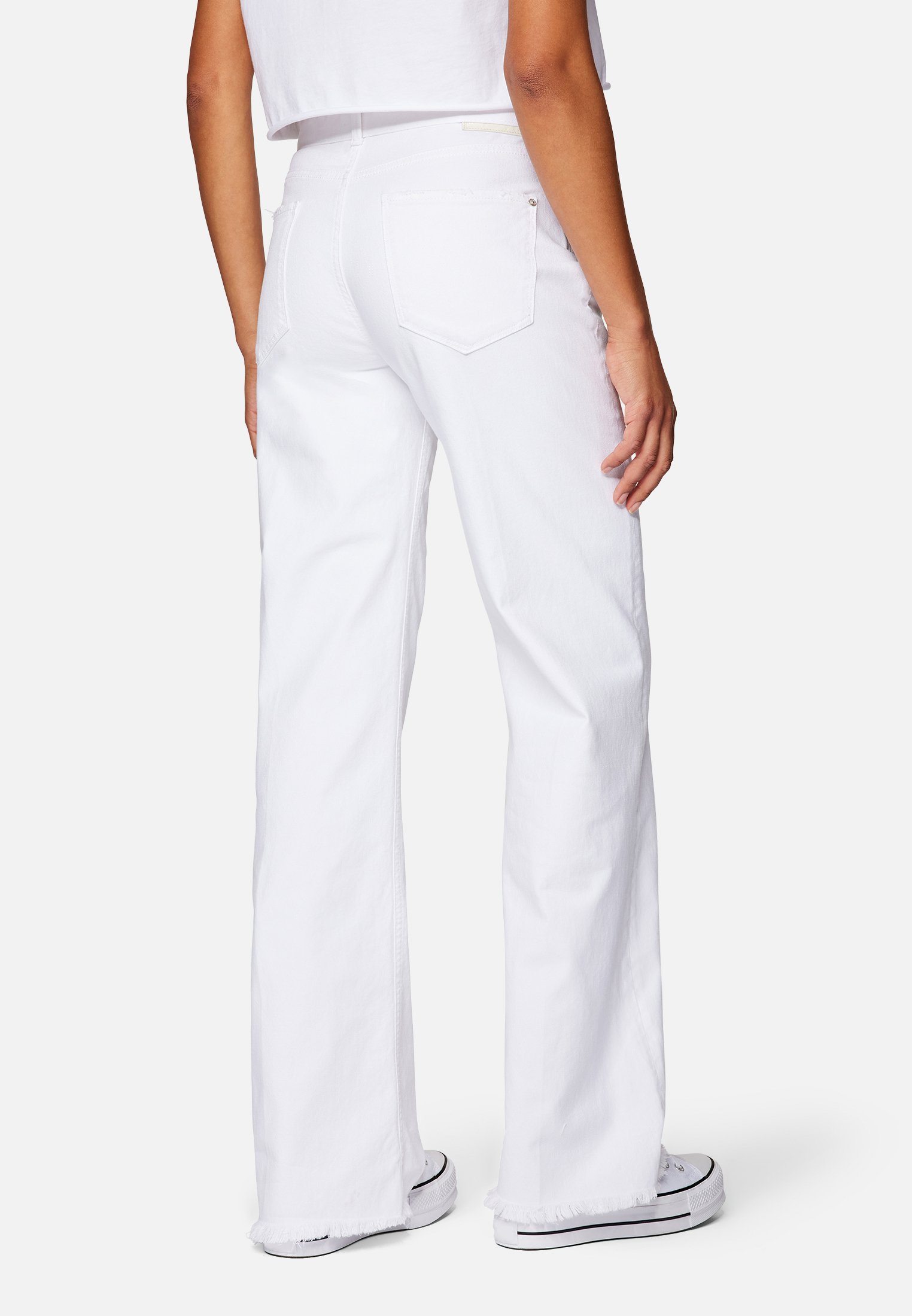 Mavi JOY - Flared Jeans - white str 
