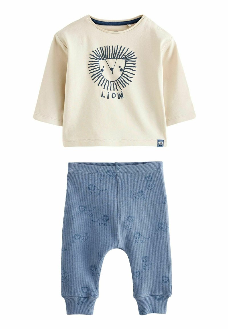 Next 2 PIECE SET - Legingi — bikses - blue white lion