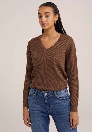 WE Fashion Strickpullover - brown