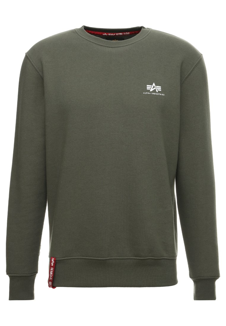 Alpha Industries BASIC SMALL LOGO Sweatshirt dark oliv Alpha Industries Basic Small Logo Sweatshirt buy cheap