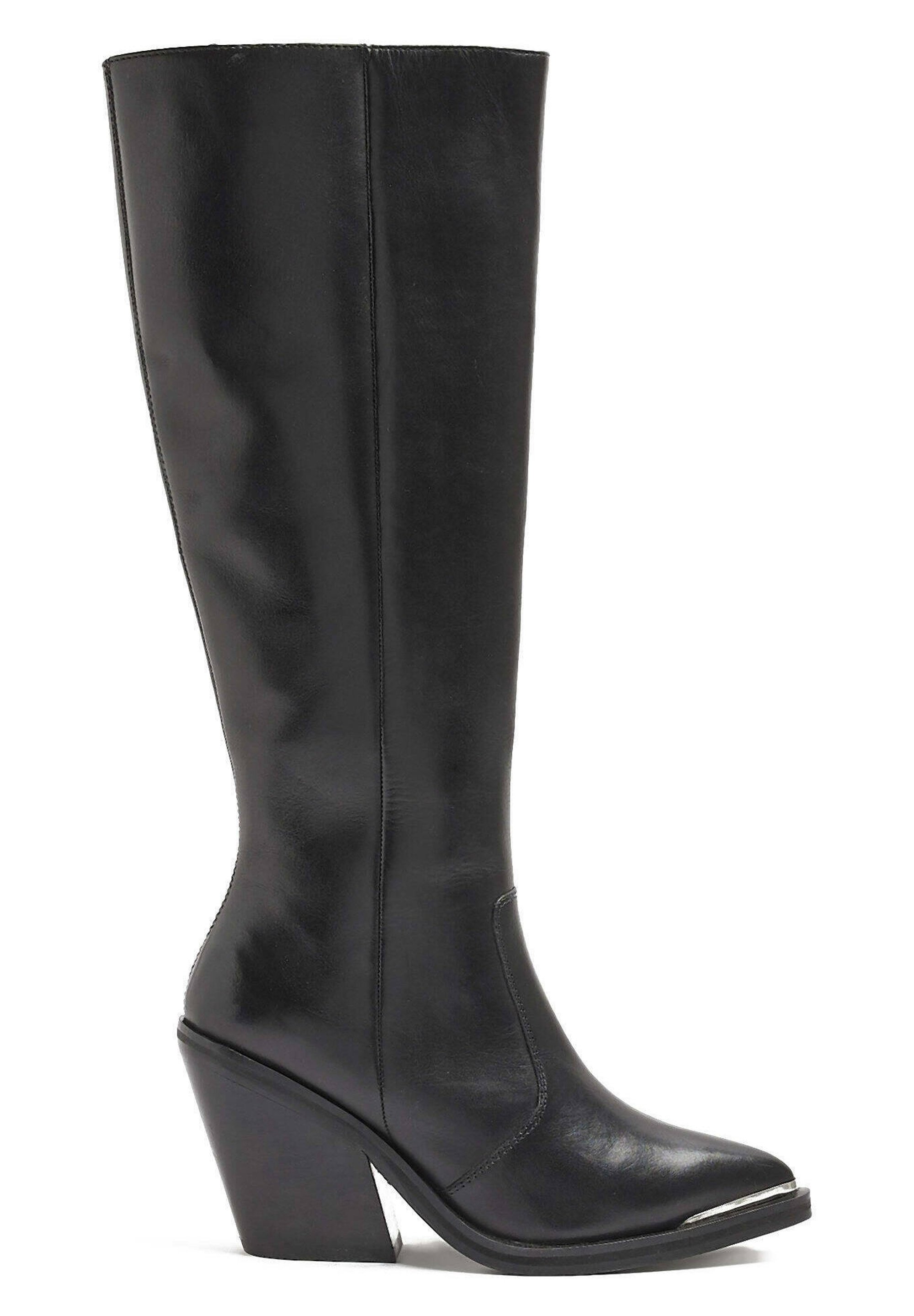 Bottes à Talons River Island En Daim Gris - Hauteur De Talon Moyenne (5-7,5 Cm) - Occasion