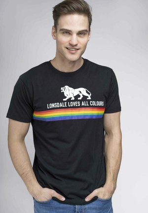 Lonsdale NELSON - T-shirt estampada - black