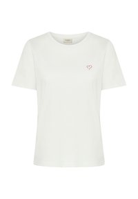 Fransa HEART - Camiseta estampada - blanc de blanc mix