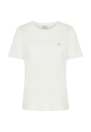 Fransa HEART - T-shirt imprimé - blanc de blanc mix