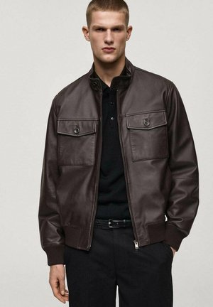 LIAM - Veste en cuir - marron
