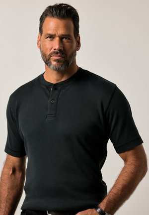 HENLEY FLEXNAMIC HALF SLEEVE VINTAGE LOOK - Basic T-shirt - black