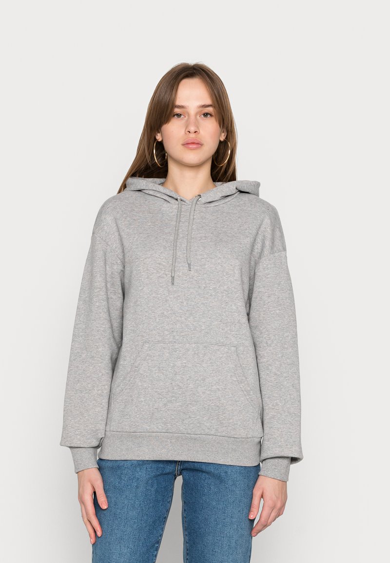 Monki Sweatshirt com capuz - grey melange