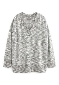 Next COSY LIGHTWEIGHT SOFT TOUCH LONGLINE V NECK  - Džemperis - monochrome