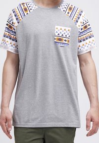 YOURTURN Triko s potiskem - mottled grey
