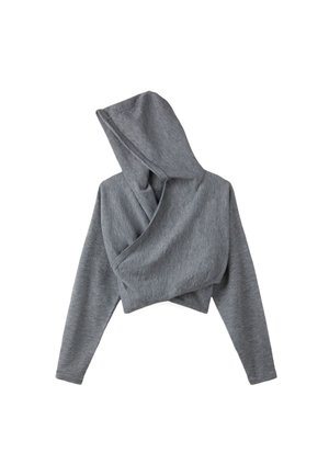 Balmohk, Crossed Hooded - Felpa con cappuccio - grey melange