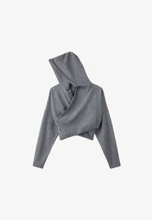 Balmohk, Crossed Hooded - Felpa con cappuccio - grey melange