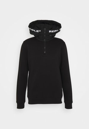 Felpa con zip - black