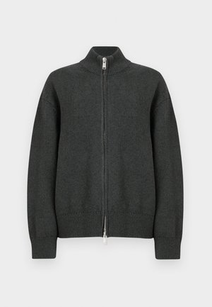 DIAMOND ZIP CARDIGAN - Cardigan - dark grey