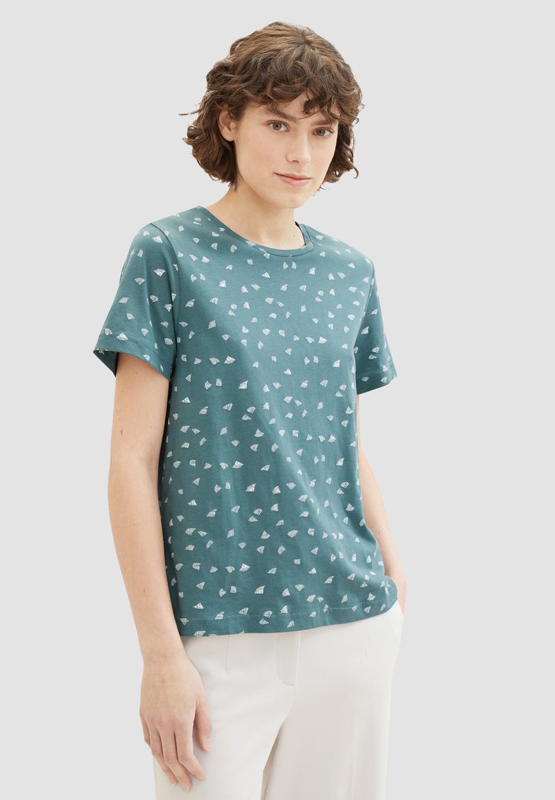 TOM TAILOR 2ER-SET RUNDHALS KURZARM - T-Shirt print - hellblau
