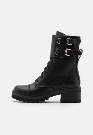 BART COMBAT BOOT BUCKLE - Bottines à lacets - black
