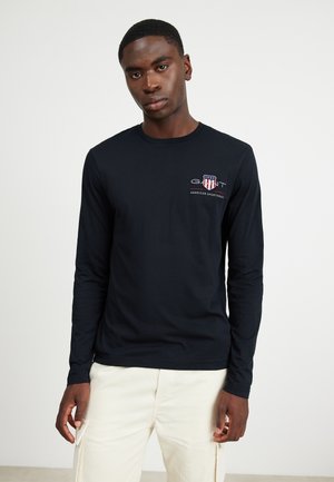 GANT MEDIUM ARCHIVE SHIELD - Langarmshirt - black