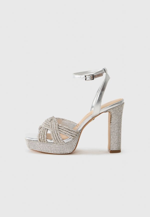 SHIMMA - Platform heels - silver