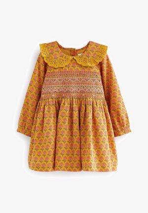 Next PRINTED SHIRRED COLLAR - Abito a camicia - yellow