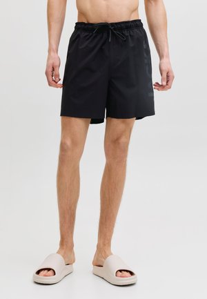 Jack & Jones JACK & JONES MEN'S SWIM SHORT JPSTMAUI WAVE LOGO PLAIN - Μαγιό σορτς - schwarz