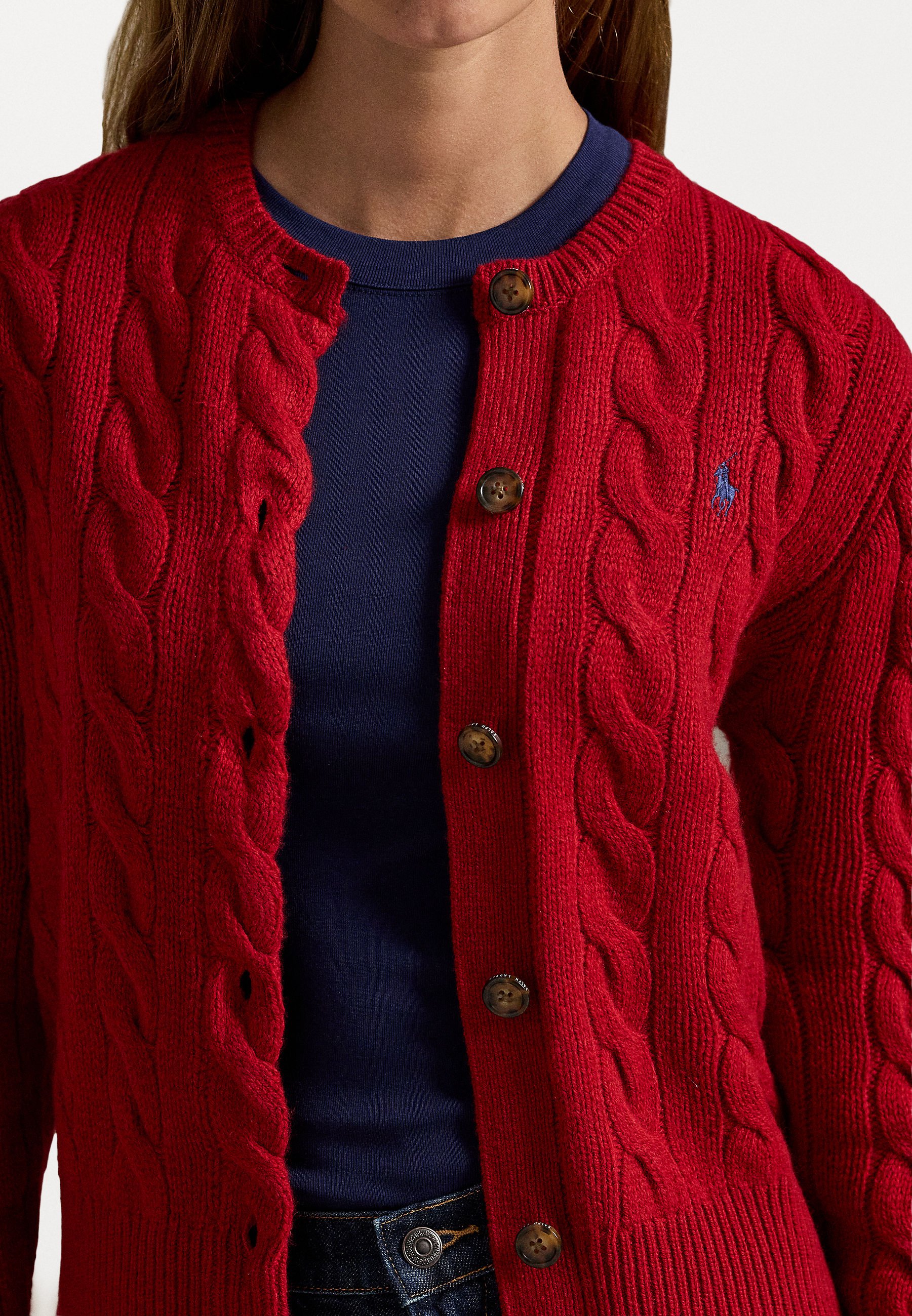 Polo Ralph Lauren CABLE-KNIT WOOL-CASHMERE CARDIGAN - Cardigan
