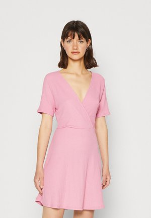JDY JDYFILONA V-NECK DRESS  - Džersejové šaty - wild rose