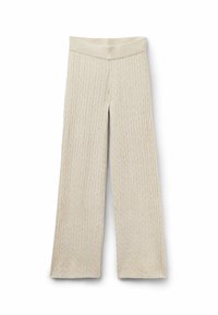 BRAIDED PALAZZO - Stoffhose - nude