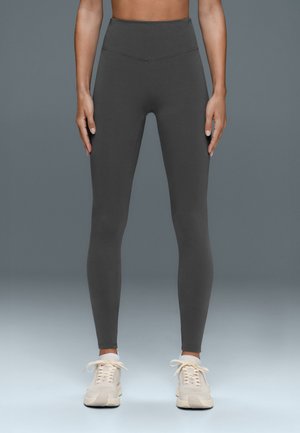 OYSHO, Leggings - Trousers - anthracite grey