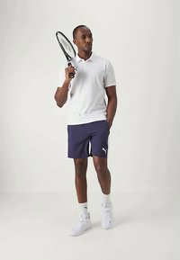 Puma TEAMGOAL - Polokošeľa - white/black/feather gray