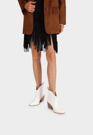 Stivaletti texani / biker - bianco