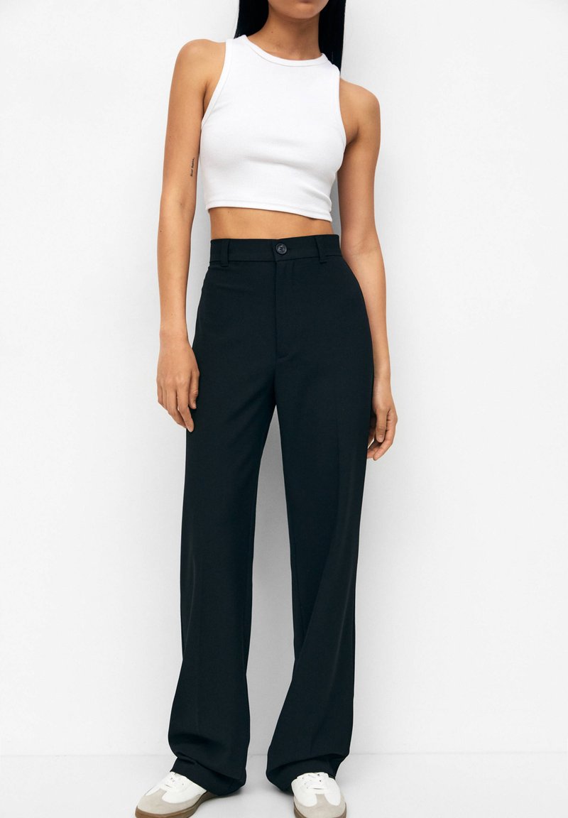 PULL&BEAR FORMAL Broek black/zwart Zalando.be
