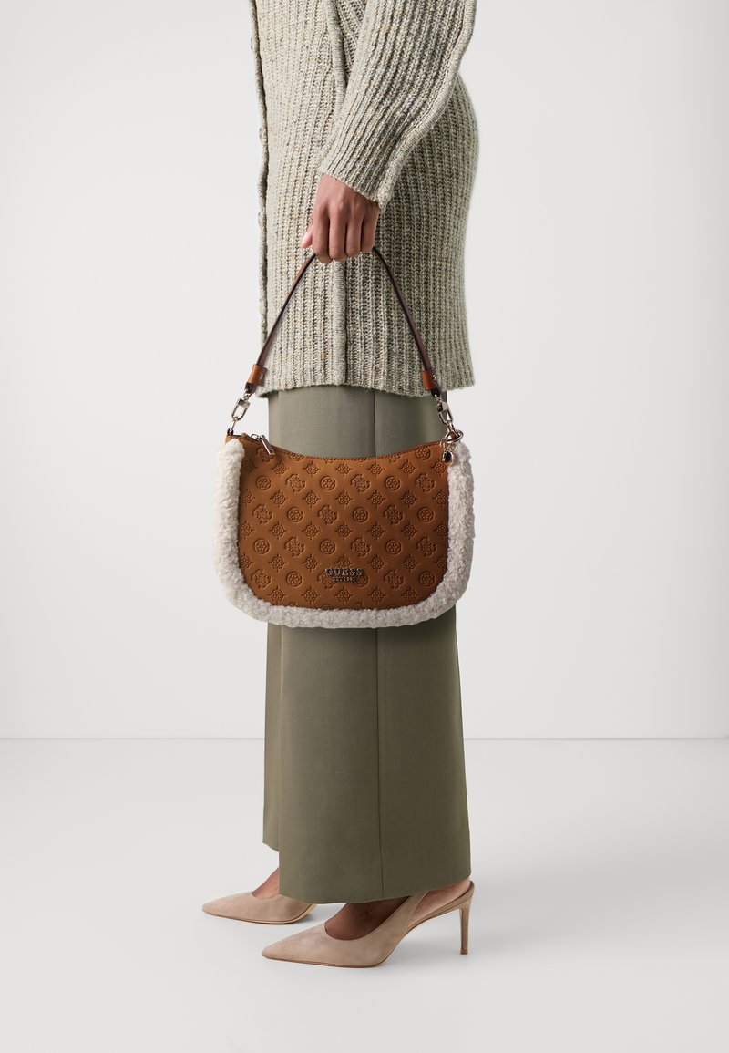 Guess DAVIKA HOBO - Handbag - cognac