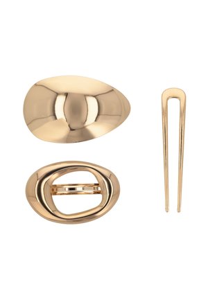 3 PACK - Haar-Styling-Accessoires - gold-coloured