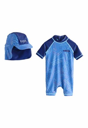 REGULAR FIT - ALL-IN-ONE AND HAT SET  - Costum de baie - blue