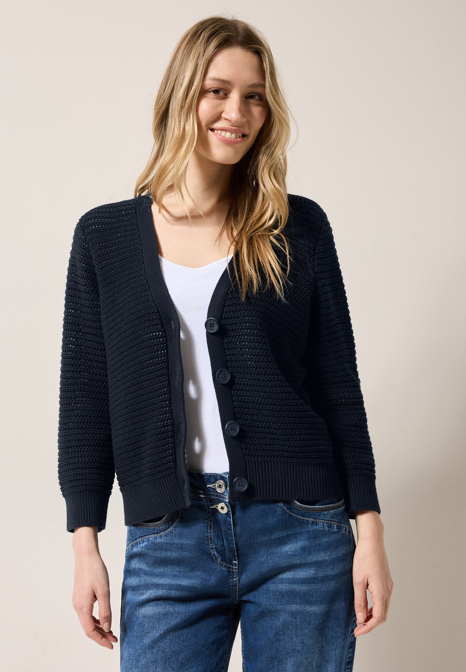 knitted cardigan kurzer cardigan schwarz