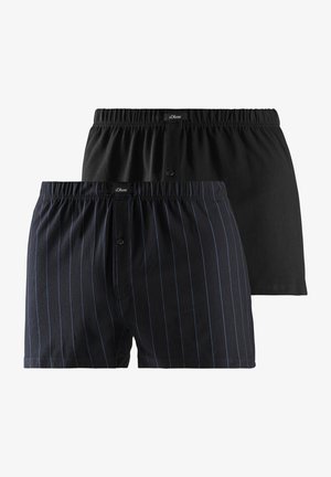 s.Oliver 2 PACK - Trunks - schwarz blau gestreift