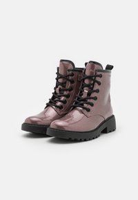Geox CASEY - Nööritavad poolsaapad - rose smoke/black