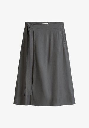 Marc O'Polo, WRAP STYLE SKIRT - Wikkelrok - oxide grey