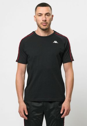 Nyomott mintás póló - black-racing red