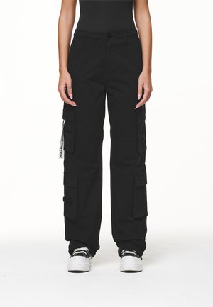 Pegador TANAMI WIDE PANTS - Cargo trousers - black
